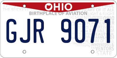 OH license plate GJR9071