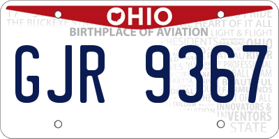 OH license plate GJR9367