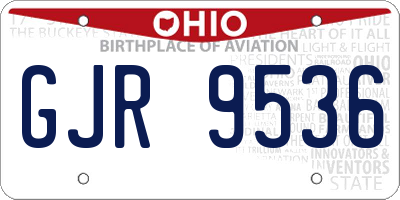OH license plate GJR9536