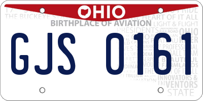 OH license plate GJS0161