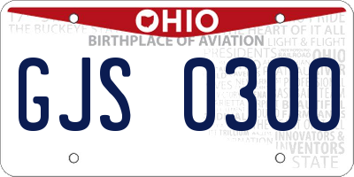 OH license plate GJS0300