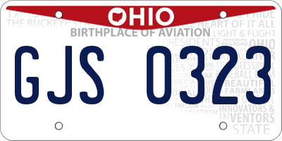 OH license plate GJS0323