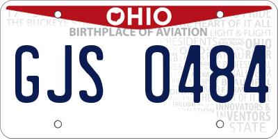 OH license plate GJS0484