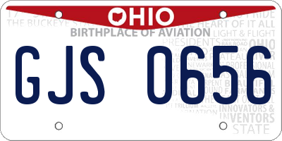 OH license plate GJS0656