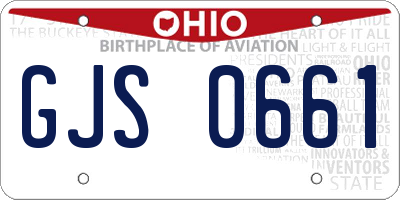 OH license plate GJS0661