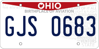 OH license plate GJS0683
