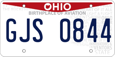 OH license plate GJS0844