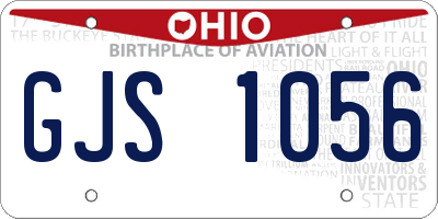 OH license plate GJS1056