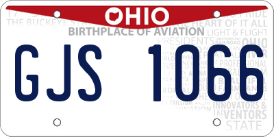 OH license plate GJS1066
