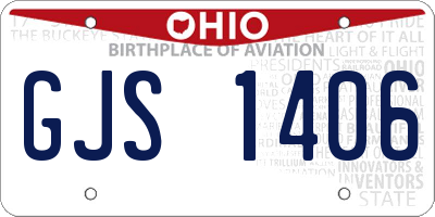 OH license plate GJS1406