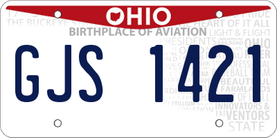 OH license plate GJS1421
