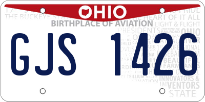OH license plate GJS1426
