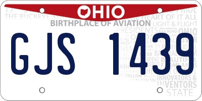 OH license plate GJS1439
