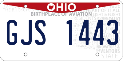OH license plate GJS1443