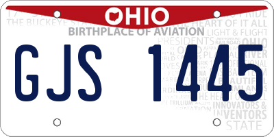 OH license plate GJS1445
