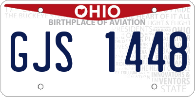 OH license plate GJS1448