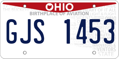 OH license plate GJS1453