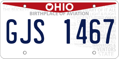 OH license plate GJS1467