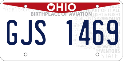OH license plate GJS1469