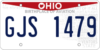 OH license plate GJS1479