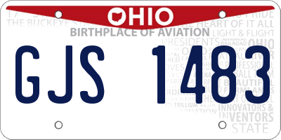 OH license plate GJS1483