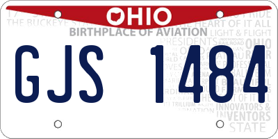 OH license plate GJS1484