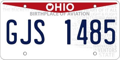 OH license plate GJS1485