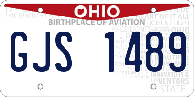 OH license plate GJS1489
