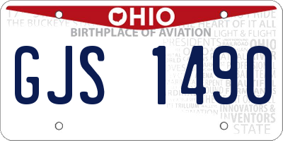 OH license plate GJS1490