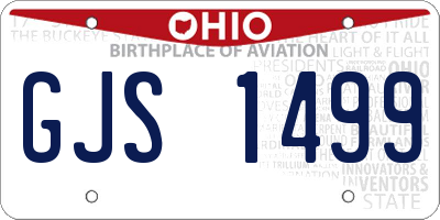 OH license plate GJS1499
