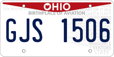 OH license plate GJS1506