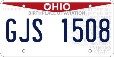 OH license plate GJS1508