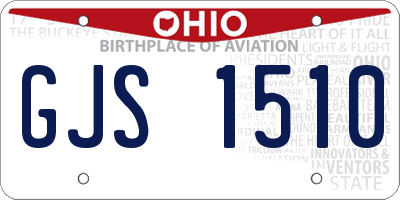 OH license plate GJS1510