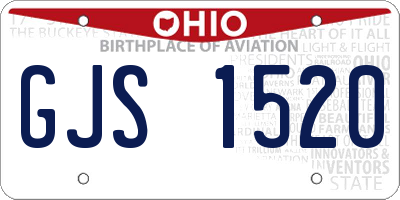 OH license plate GJS1520