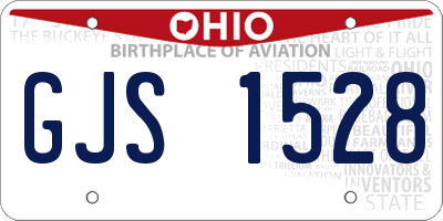 OH license plate GJS1528