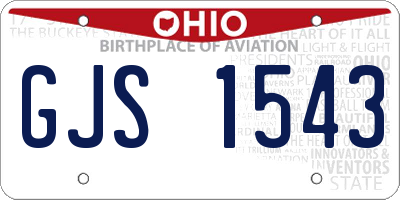 OH license plate GJS1543