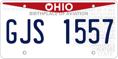 OH license plate GJS1557