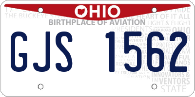 OH license plate GJS1562