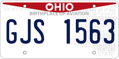 OH license plate GJS1563