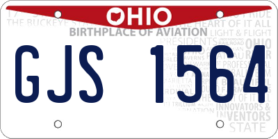 OH license plate GJS1564