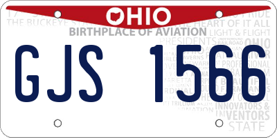 OH license plate GJS1566