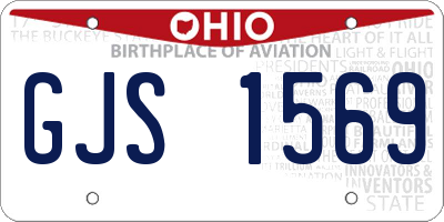 OH license plate GJS1569