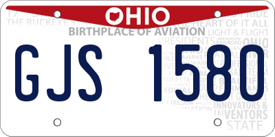 OH license plate GJS1580