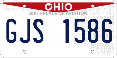 OH license plate GJS1586