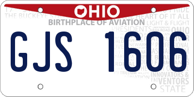 OH license plate GJS1606
