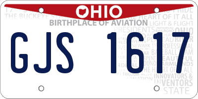 OH license plate GJS1617