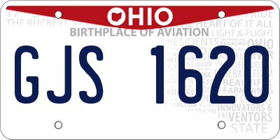OH license plate GJS1620