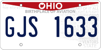 OH license plate GJS1633