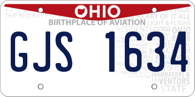 OH license plate GJS1634