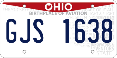OH license plate GJS1638